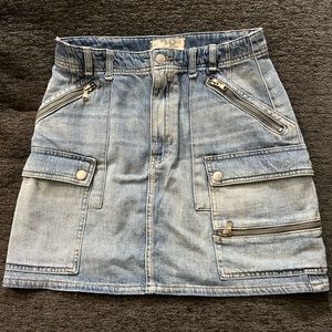 Free people denim mini skirt